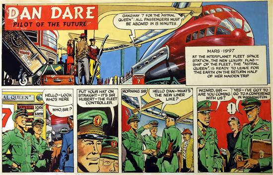 Dan Dare original artwork by Frank Hampson and Howard Johns. Dan Dare - Pilot of the Future,